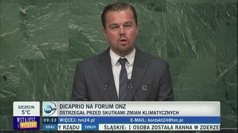 Leonardo di Caprio w ONZ o zmianach klimatu