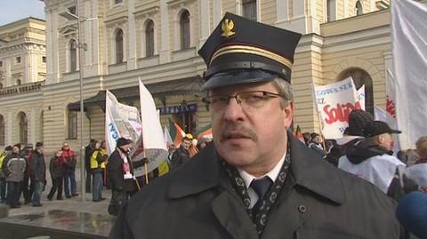 Leszek Miętek, przewodniczący Konfederacji Kolejowych Związków Zawodowych (TVN24)