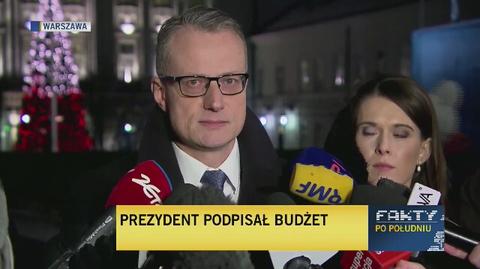 Magierowski: Prezydent uznał, że nie ma przeszkód, by podpisać budżet