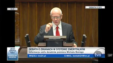 Michał Boni w Sejmie (TVN24)