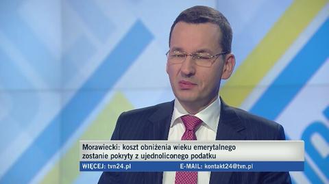 Morawiecki dopuszcza możliwość późniejszej reformy emerytalnej 