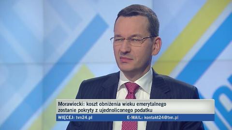 Morawiecki: na jednolitym podatku zyskają głównie małe przedsiębiorstwa