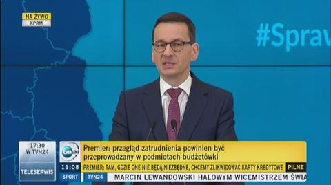 Morawiecki o nagrodach dla ministrów: swoją przeznaczyłem na cele charytatywne