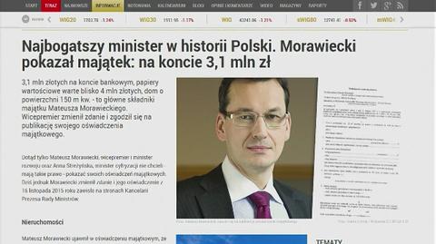 Morawiecki pokazał majątek: na koncie 3,1 mln zł