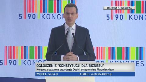Morawiecki zaprezentował "Konstytucję dla biznesu" 