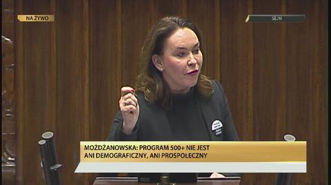 Możdżanowska (PSL): w tym projekcie dziecko jest numerem statystycznym