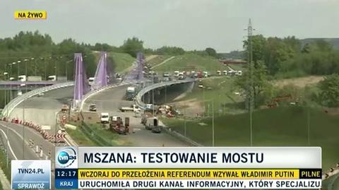 Na słynnym moście w Mszanie przeprowadzono 8 maja br. próby obciążeniowe