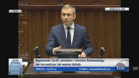 Napieralski: Premier z nami nie rozmawiał (TVN24)