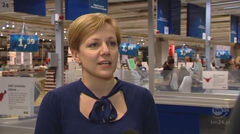 O wycofaniu krzesełek Antilop mówi rzecznik sieci IKEA w Polsce, Karolina Horoszczak (TVN24)