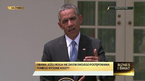 Obama: Jest szeroki wachlarz sankcji sektorowych. Wśród nich jest sektor energetyczny, finansowy, zbrojeniowy 