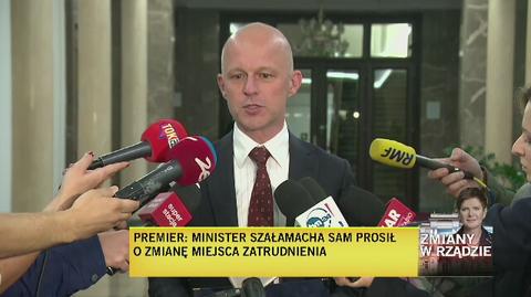 Paweł Szałamacha o dymisji ze stanowiska ministra finansów 