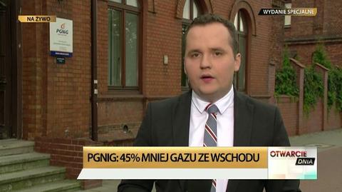 PGNiG poinformowało o niższych o 45 proc. dostawach w środę