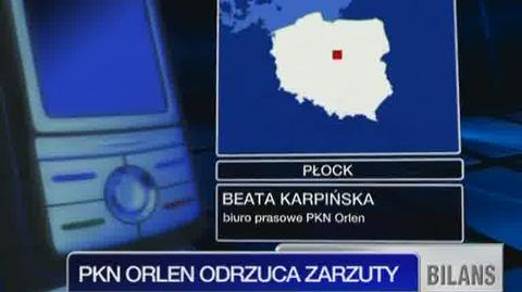 PKN Orlen odrzuca zarzuty (TVN CNBC Biznes)