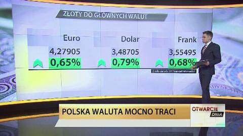 Polska waluta mocno traci. "To przejściowa sytuacja"
