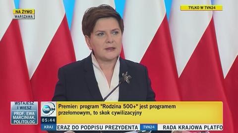 Premier Beata Szydło o podatku handlowym