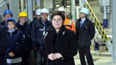 Premier Beata Szydło w Elektrociepłowni Gorzów