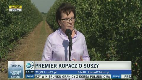 Premier Ewa Kopacz o suszy