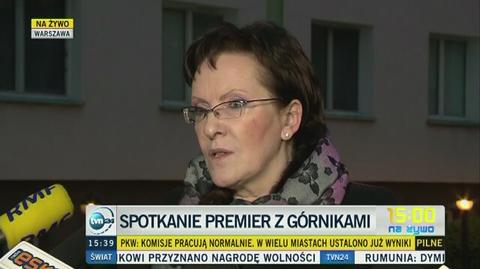 Premier Ewa Kopacz spotkała się z górnikami