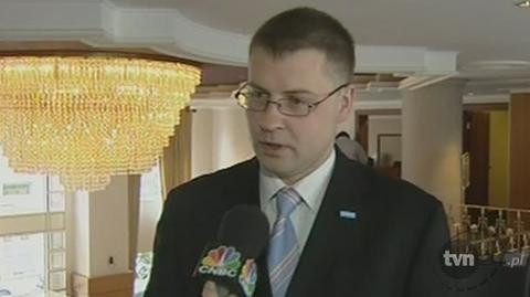 Premier Łotwy valdis Dombrovskis w wywiadzie dla CNBC Biznes