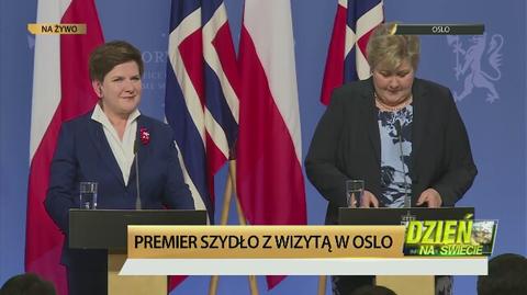 Premier Szydło z wizytą w Oslo
