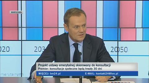 Premier z sugestią dla pomysłodawców referendum ws. reformy emerytalnej (TVN24)