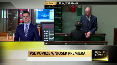 Premier złożył wniosek o wotum zaufania. Jak zareagowała polska giełda?
