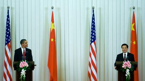 Prezydent Chin Hu Jintao gościł Baracka Obamę w Pekinie
