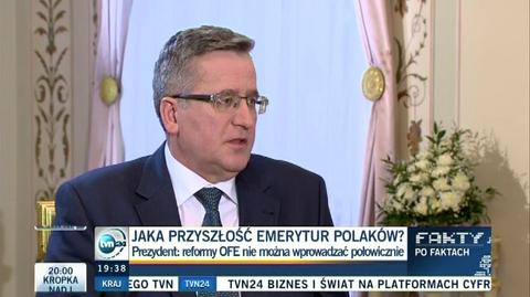 Prezydent o poglądach Leszka Balcerowicza na OFE