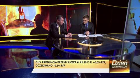 Produkcja przemysłowa w grudniu 2013 r. wzrosła 6,6 proc. licząc rok do roku