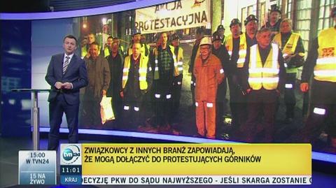 Protest już we wszystkich kopalniach Kompanii Węglowej