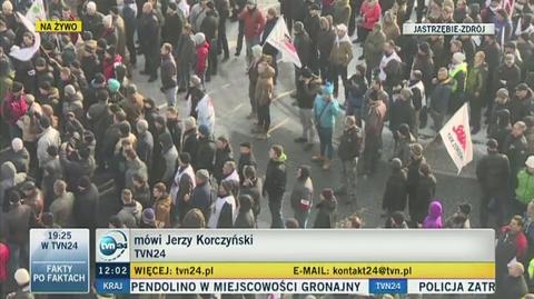 Protest przed siedzibą JSW - 12.00