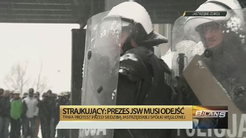 Protest przed siedzibą JSW