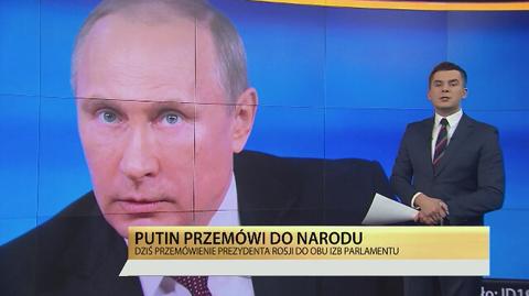 Putin przemówi do Rosjan. Co powie? 