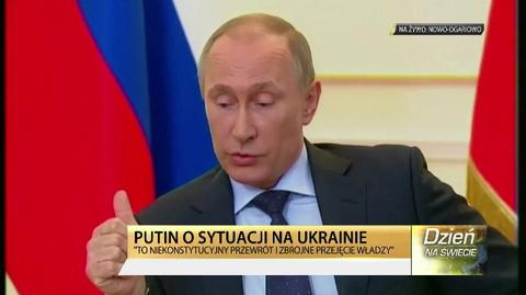 Putin: Wydarzenia na Ukrainie wpłynęły negatywnie na rynek. Pieniądze lubią mieć ciszę i spokój