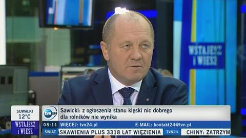 Sawicki: ze stanu klęski nic dodatkowego dla rolników nie wynika