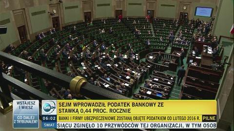Sejm przyjął podatek bankowy. Z wyższą stawką