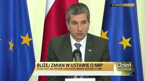 Szczurek: Projekt zmian w NBP przesłano do konsultacji jeszcze przed rozmową Belka-Sienkiewicz