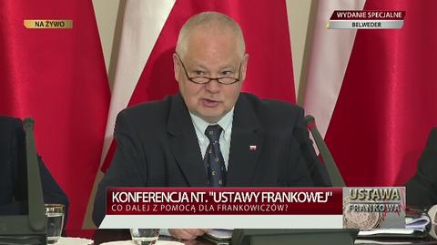 Szef NBP o nowej ustawie frankowej