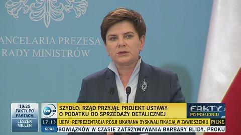 Szydło: minimalne wynagrodzenia za pracę w 2017 r. to 2 tys. zł