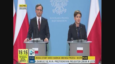 Szydło: rząd jest zdeterminowany, żeby obniżyć wiek emerytalny