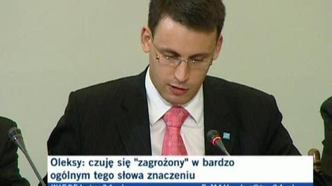 Szymon Pawłowski pyta Józefa Oleksego o znajomość z "Klubem Krakowskiego Przedmieścia"