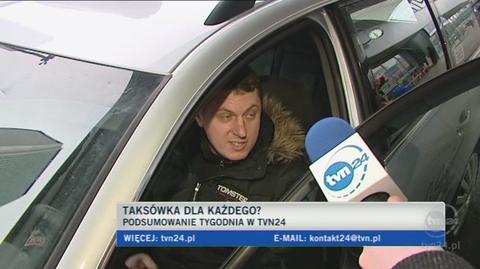 Taksówkarze zapowiadają protest (TVN24)