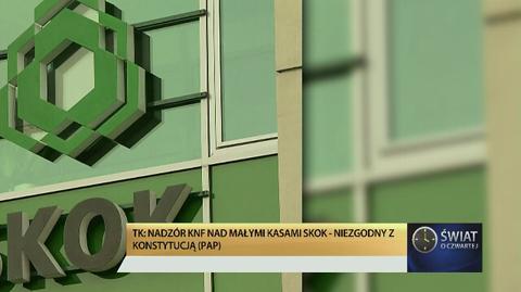 TK: nadzór KNF nad małymi kasami SKOK - niezgodny z konstytucją 