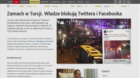 Turcja po zamachu blokuje Twittera i Facebooka