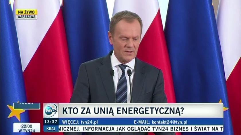 Tusk: Budujemy filar integracji, który byłby Unią Energetyczną
