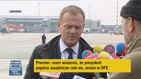 Tusk o spotkania ws. OFE (TVN24)