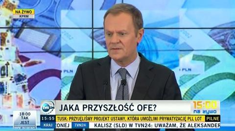 Tusk: W maju propozycja ws. OFE