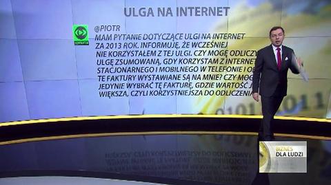 Ulga na internet - Blajer odpowiada