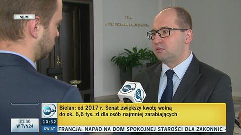 Wicemarszałek Adam Bielan o kwocie wolnej