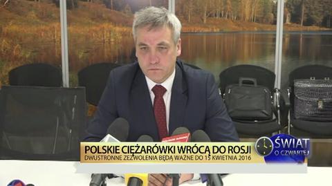 Wiceminister MIB Jerzy Szmit po spotkaniu ze stroną rosyjską ws. przewoźników